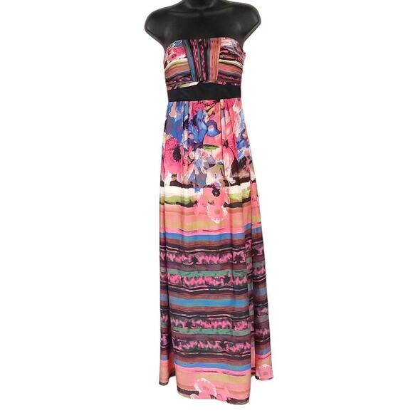 Sue Wong Floral Maxi Dress Multicolor - Picture 3 of 16